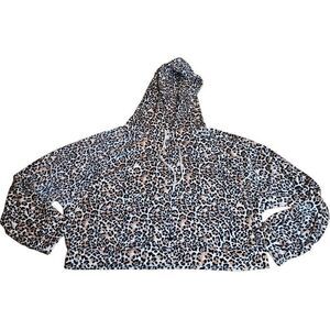 Victoria's Secret Leopard Print Hoodie Blouse